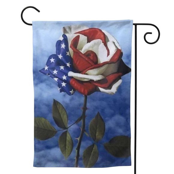 RTENNB Accessories - American Rose Printed Garden Flag for Home Outdoor